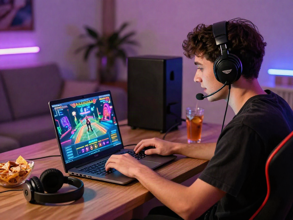Exciting scene of a player enjoying uk casinos not on gamstop in a cozy living room setup.