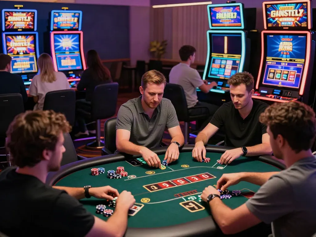 Players enjoying games at lively online casinos not on Gamstop