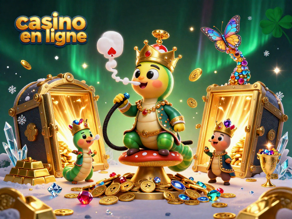 Gagnez aux jeux du casino en ligne avec cette scène éblouissante remplie de trésors.