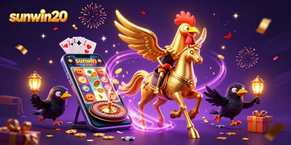 Experience the magic of winning at sunwin20 with a vibrant casino scene filled with energy.