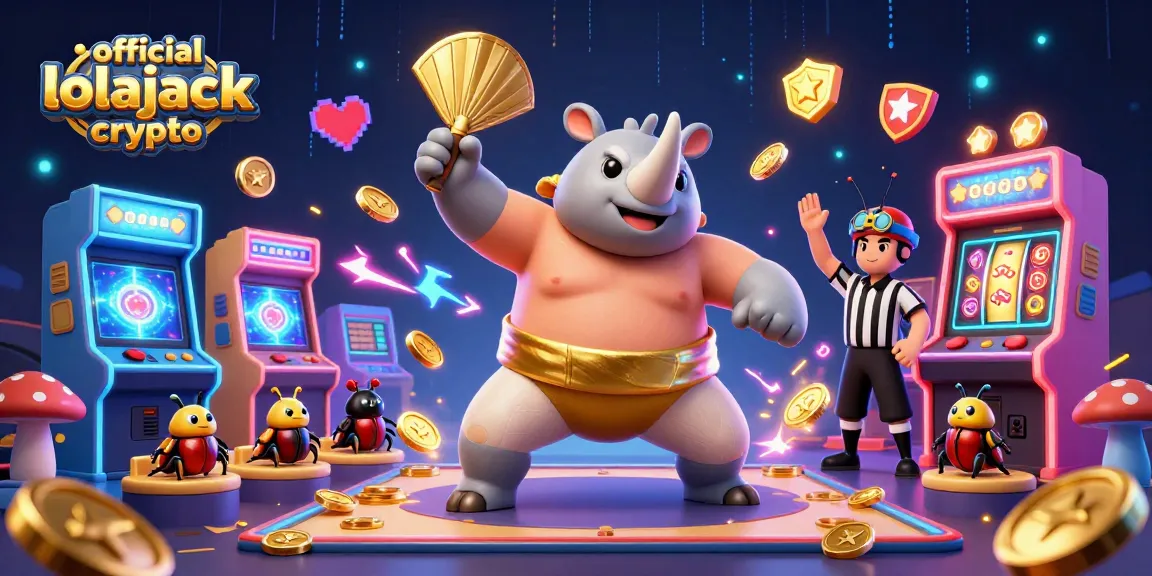 Experience the excitement of gaming at official lolajack crypto with vibrant 3D casino art showcasing fun characters and gaming elements.