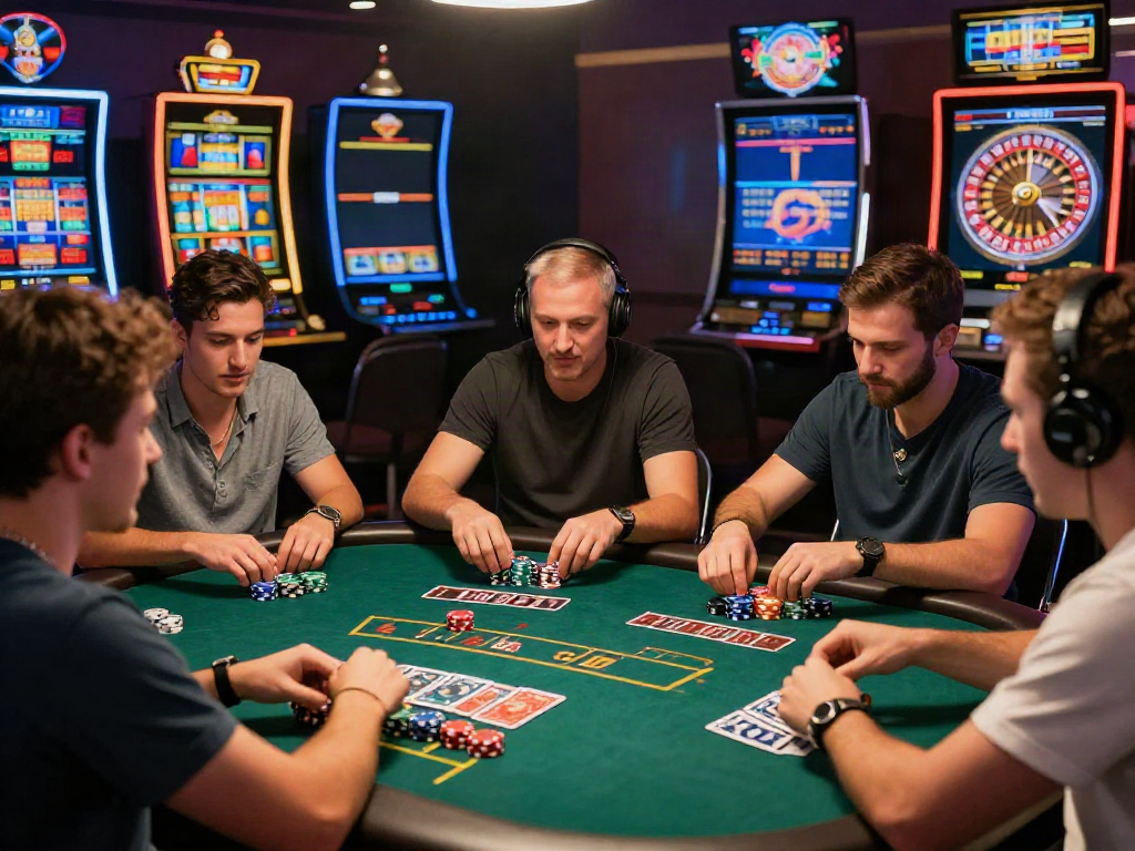 uk casinos not on gamstop players enjoying vibrant gameplay at an online casino