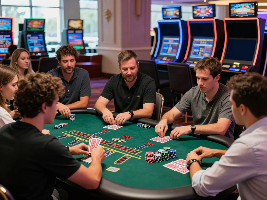 Players enjoying games at vibrant UK casinos not on GamStop