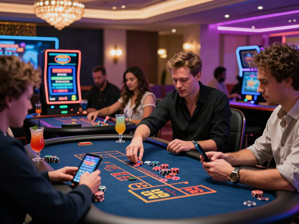 Engaging scene at UK casinos not on GamStop with players enjoying their gaming experience.