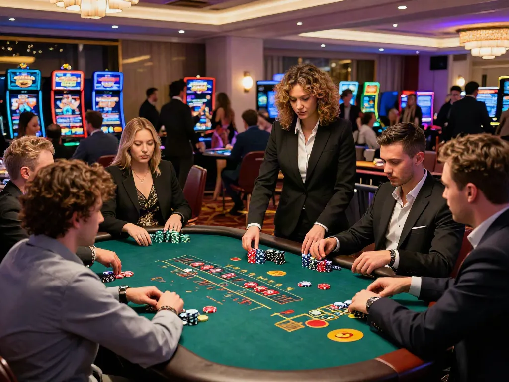 Players engaged in exciting games at UK casinos not on GamStop.