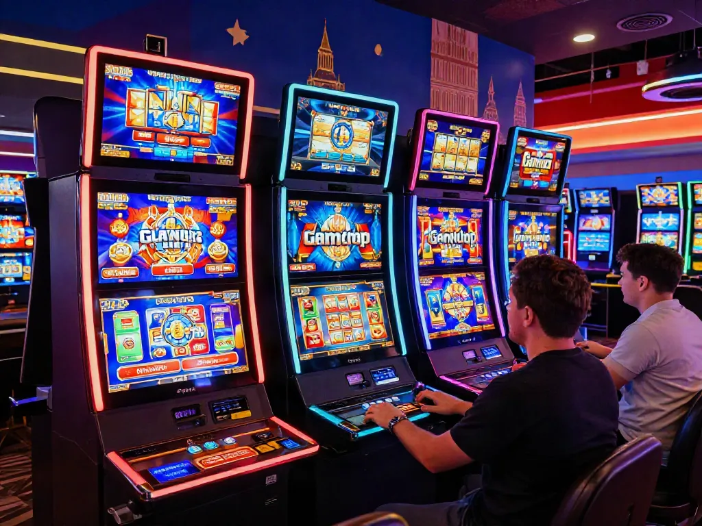 Experience the thrill of UK casinos not on GamStop with vibrant slot machines and lively gaming atmosphere.