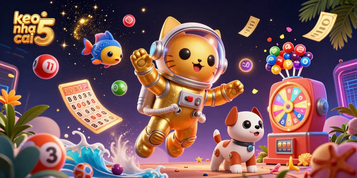 Engage with exciting keo nha cai 5 lottery dynamics featuring colorful balls and vibrant prizes.
