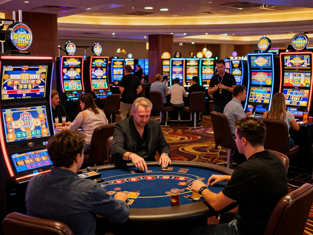 Experience the vibrant atmosphere of UK casinos not on GamStop with diverse players engaging in thrilling games.