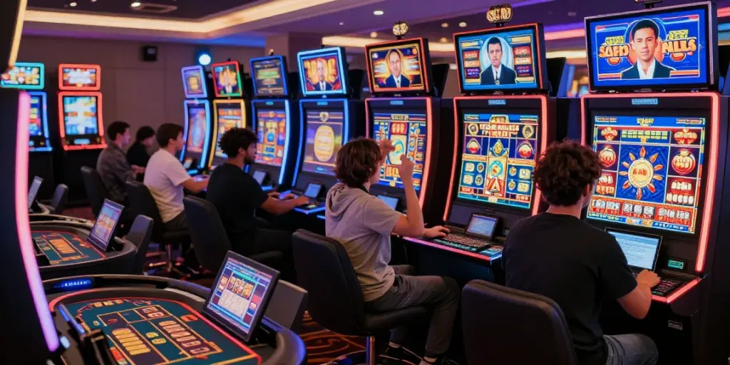 uk casinos not on gamstop players enjoying diverse games in vibrant online casino