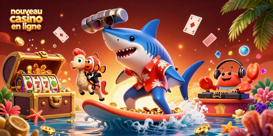 Expérimentez le nouveau casino en ligne avec une scène vibrante de jeu et de fun sous la mer.