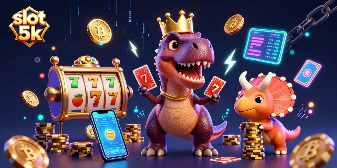 Experience thrilling slot 5k action with vibrant characters and stacked chips in a colorful casino scene.
