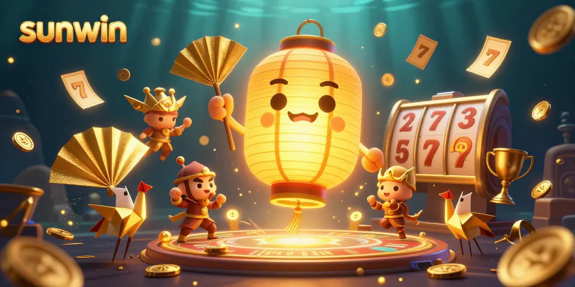 Experience exciting gameplay at sunwin with golden casino elements and dynamic characters in a rich, vibrant scene.