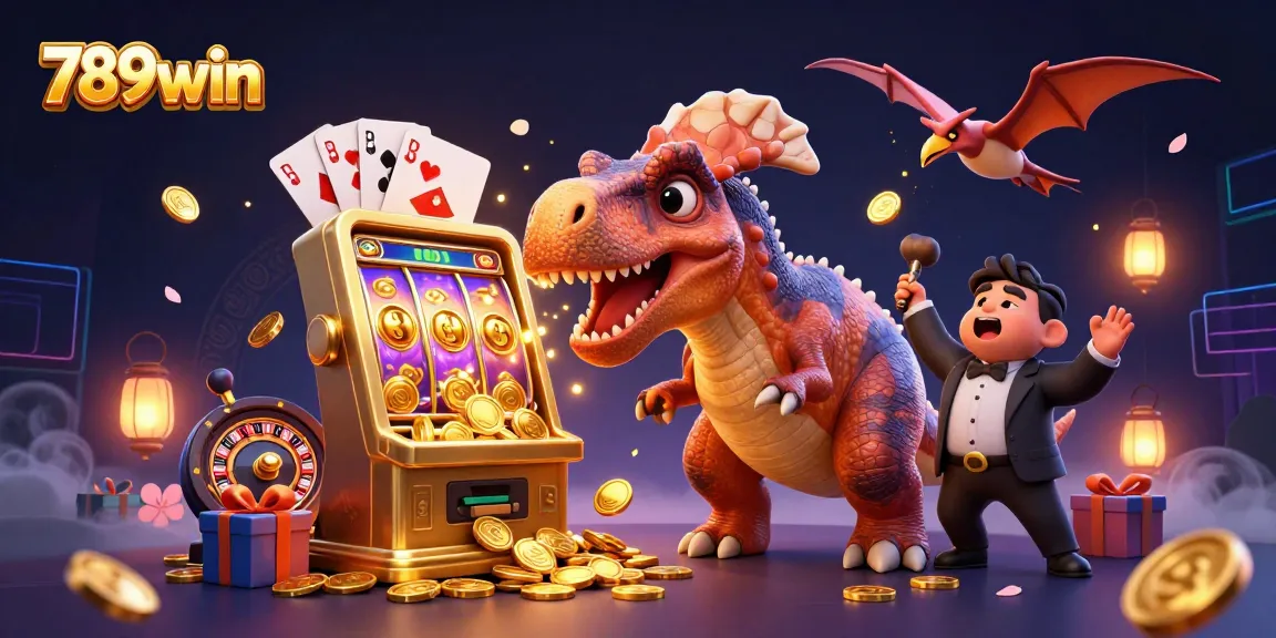 Experience the excitement of 789win as a pachycephalosaurus wins a jackpot at the casino!